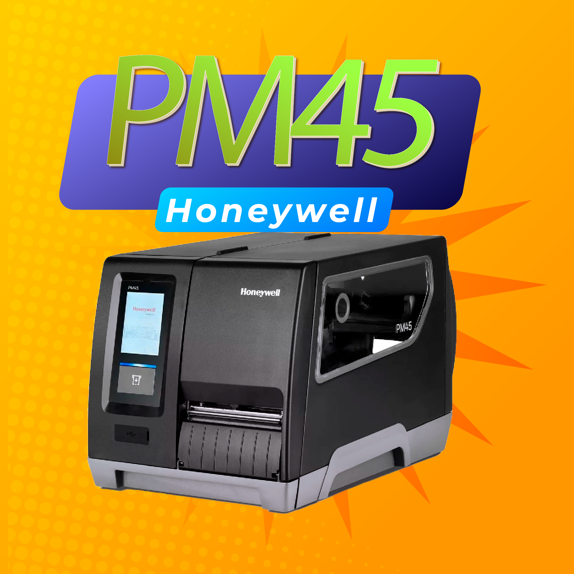 เครื่องพิมพ์บาร์โค้ด Honeywell PM45 Industrial Printers Barcode