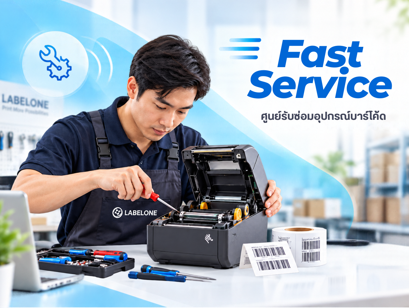 Fast Service ซ่อมเครื่องพิมพ์บาร์โค้ด ซ่อมเครื่องอ่านบาร์โค้ด 