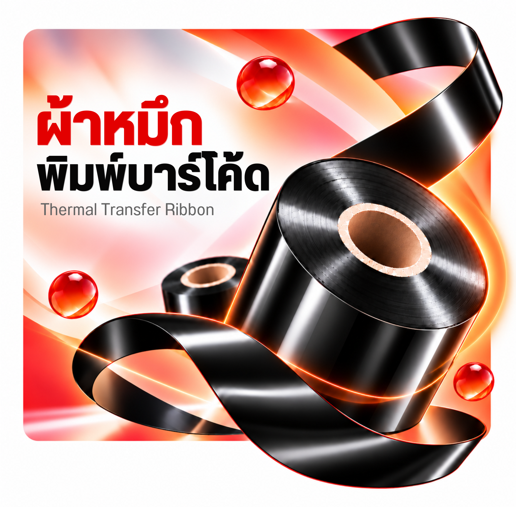 ผ้าหมึกพิมพ์บาร์โค้ด Thermal Transfer Ribbon